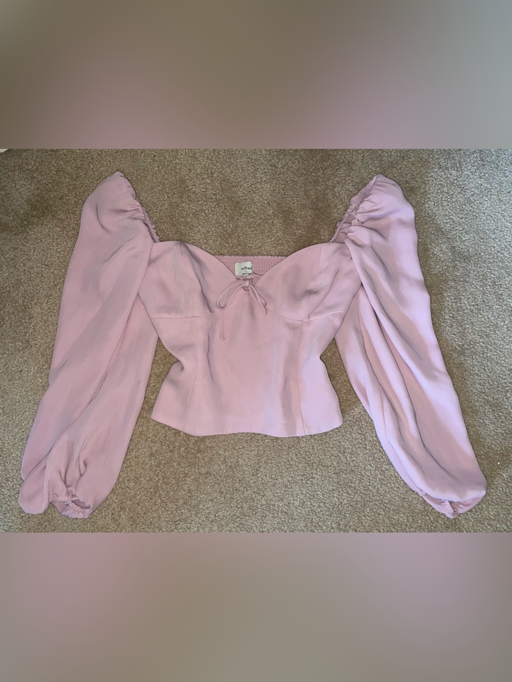 Wilfred Novella Blouse Blush Mauve Bustier Size Small